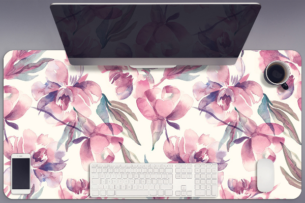 Bureau mat Roze bloemen
