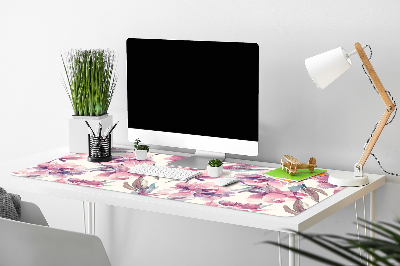 Bureau mat Roze bloemen