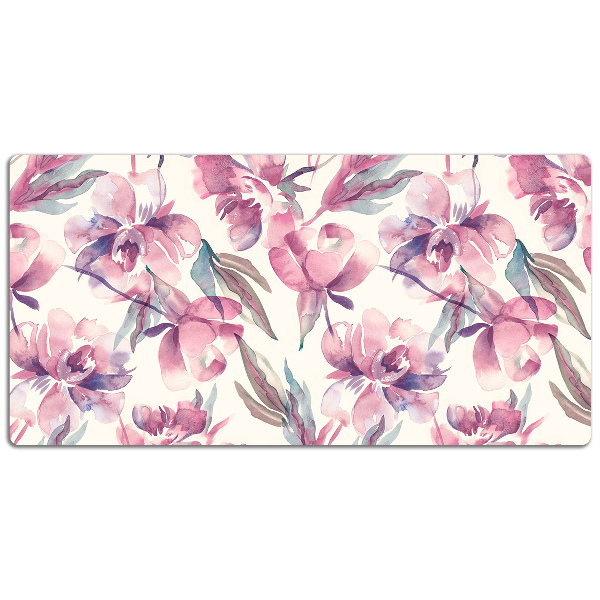 Bureau mat Roze bloemen