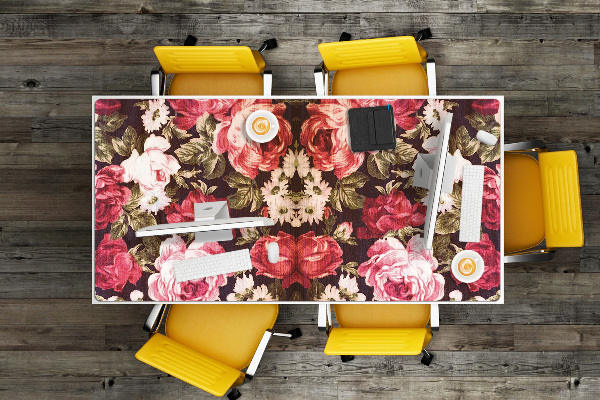 Bureau mat Rode rozen
