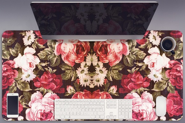 Bureau mat Rode rozen
