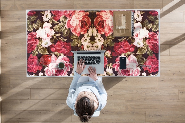 Bureau mat Rode rozen