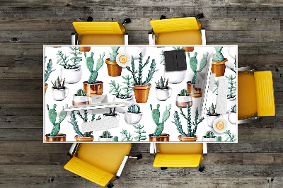 Bureau onderlegger Cacti in potten