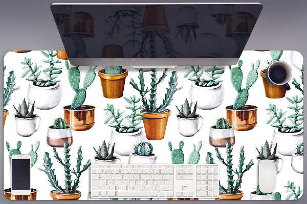Bureau onderlegger Cacti in potten