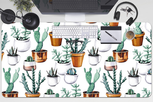 Bureau onderlegger Cacti in potten