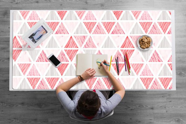 Bureau mat Roze driehoeken