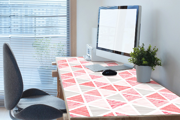 Bureau mat Roze driehoeken