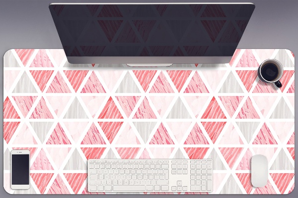 Bureau mat Roze driehoeken