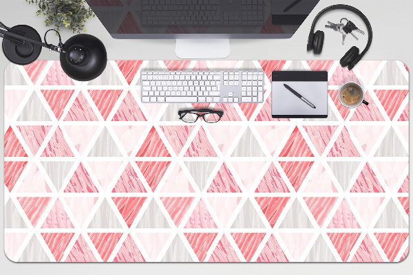 Bureau mat Roze driehoeken