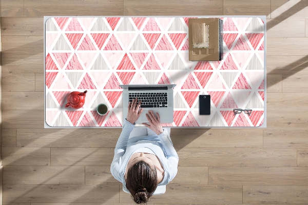 Bureau mat Roze driehoeken
