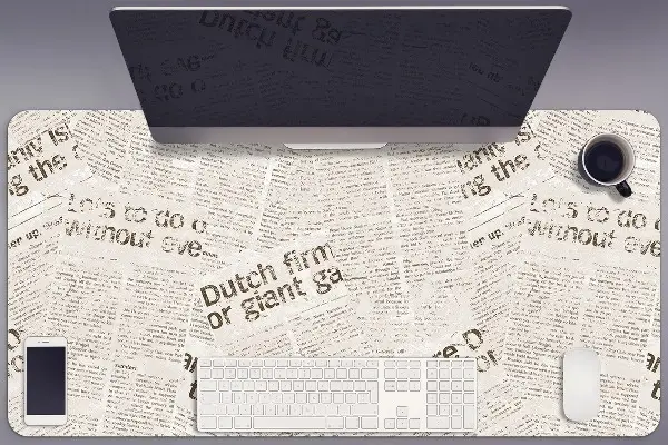 Bureau mat Vintage stijl kranten