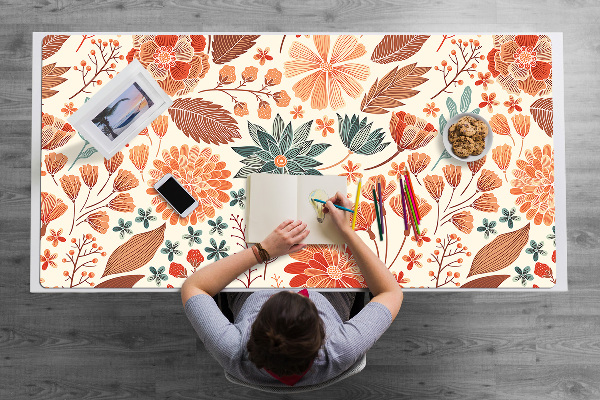 Bureau onderlegger Artistieke bloemen