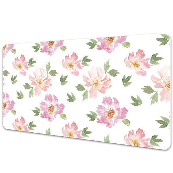 Bureau onderlegger Aquarelbloemen