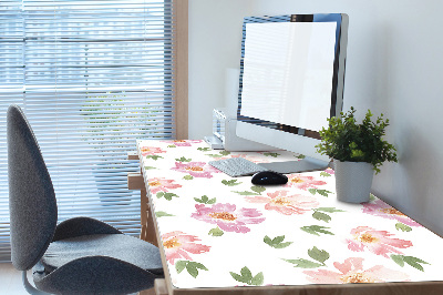 Bureau onderlegger Aquarelbloemen