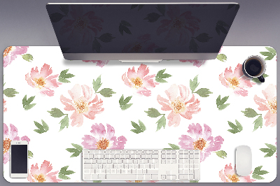 Bureau onderlegger Aquarelbloemen