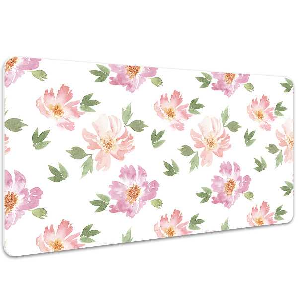 Bureau onderlegger Aquarelbloemen