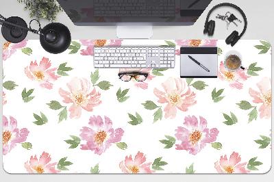 Bureau onderlegger Aquarelbloemen