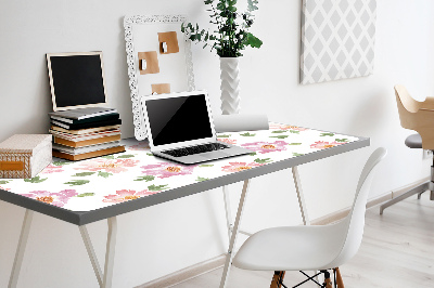 Bureau onderlegger Aquarelbloemen