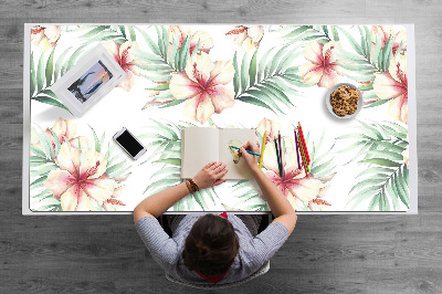 Bureau mat Hawaiiaanse bloemen