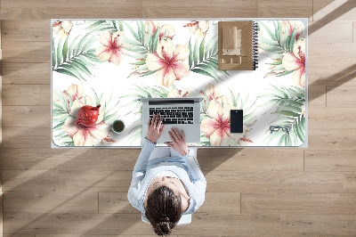 Bureau mat Hawaiiaanse bloemen