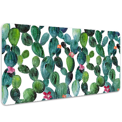 Bureau onderlegger Cacti met bloemen