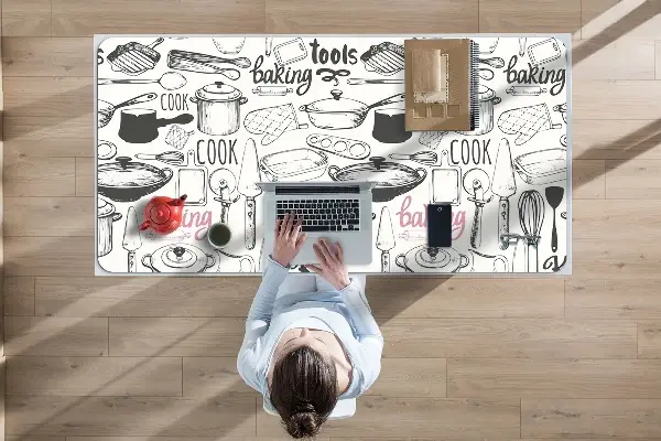 Bureau onderlegger Keukenmotieven