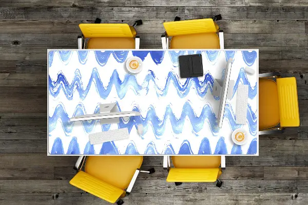 Bureau onderlegger Aquarelgolven