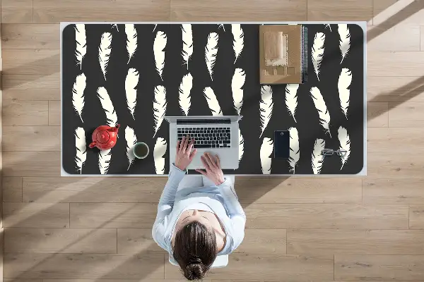Bureau onderlegger Witte veren