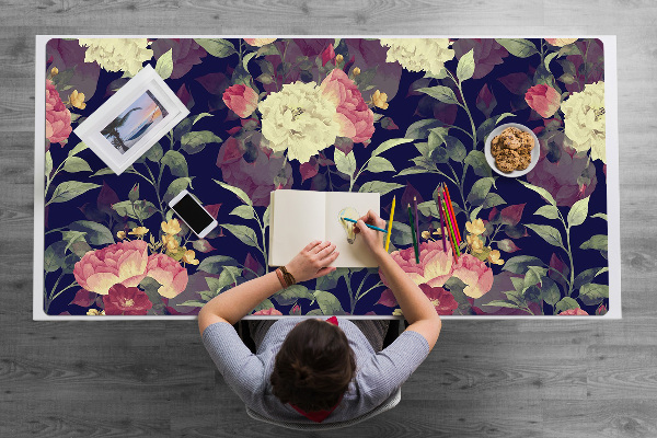 Bureau onderlegger Vintage bloemen