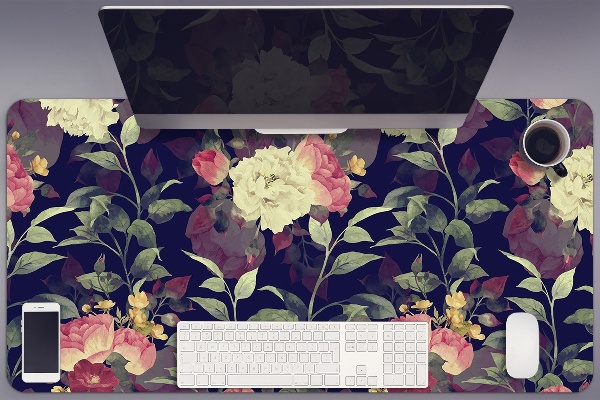 Bureau onderlegger Vintage bloemen