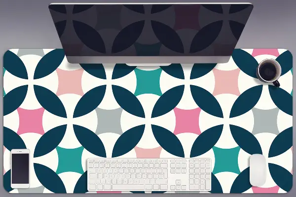 Bureau onderlegger Pastel retro patroon