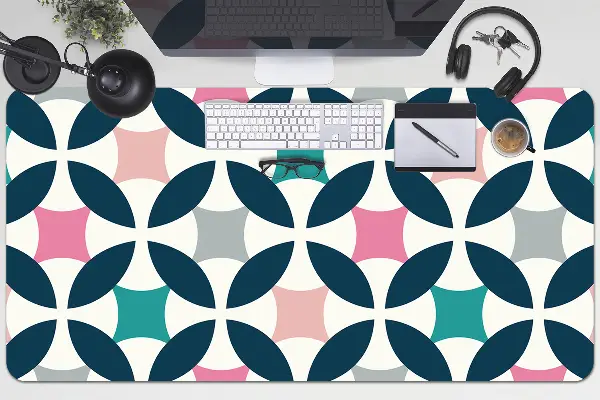 Bureau onderlegger Pastel retro patroon