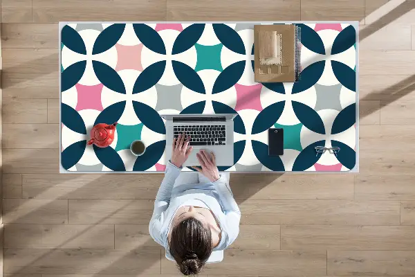 Bureau onderlegger Pastel retro patroon