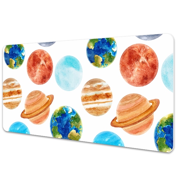 Bureau mat Kleurrijke planeten