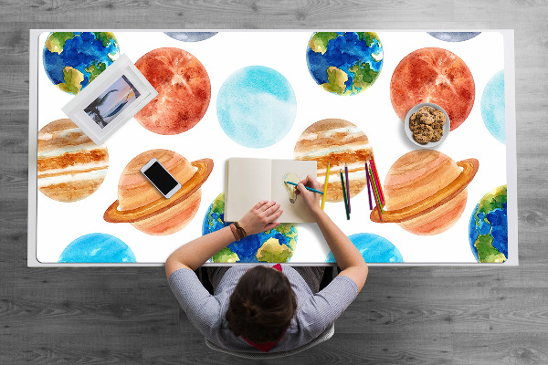 Bureau mat Kleurrijke planeten