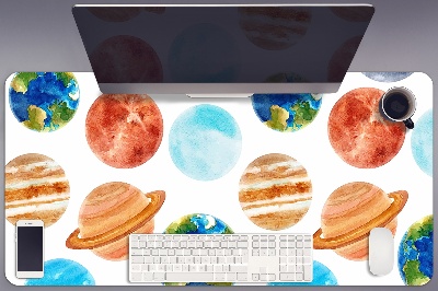 Bureau mat Kleurrijke planeten