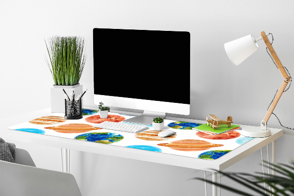 Bureau mat Kleurrijke planeten