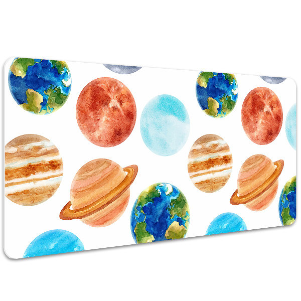 Bureau mat Kleurrijke planeten