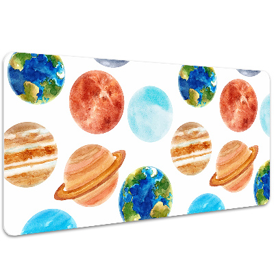 Bureau mat Kleurrijke planeten