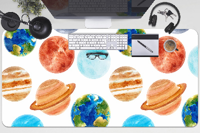 Bureau mat Kleurrijke planeten