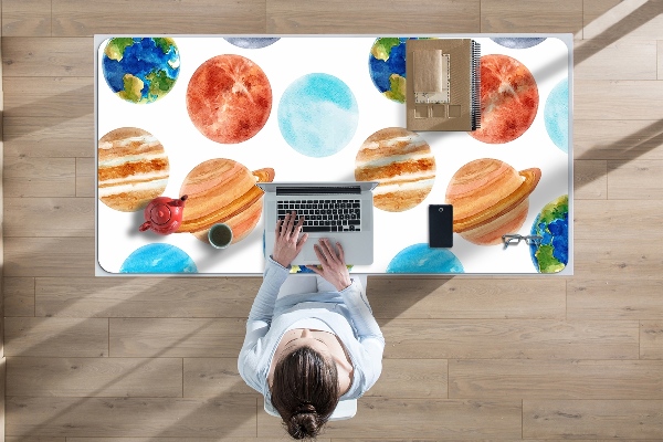 Bureau mat Kleurrijke planeten