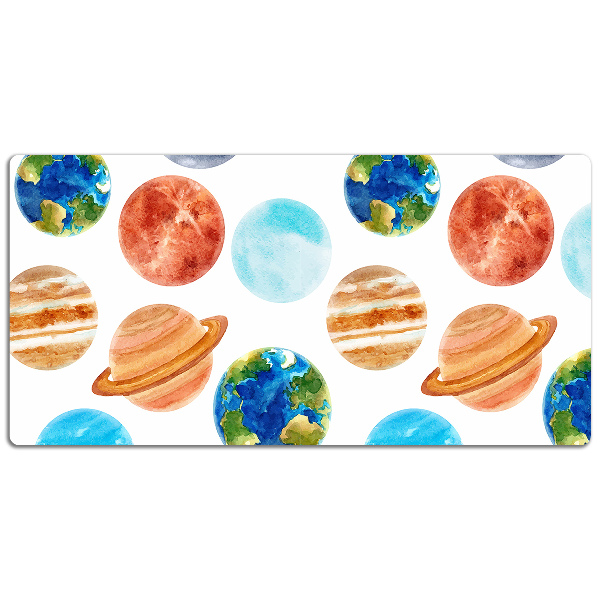 Bureau mat Kleurrijke planeten