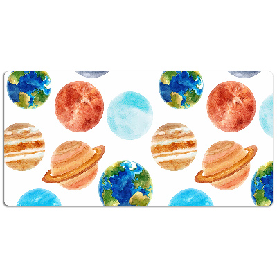 Bureau mat Kleurrijke planeten