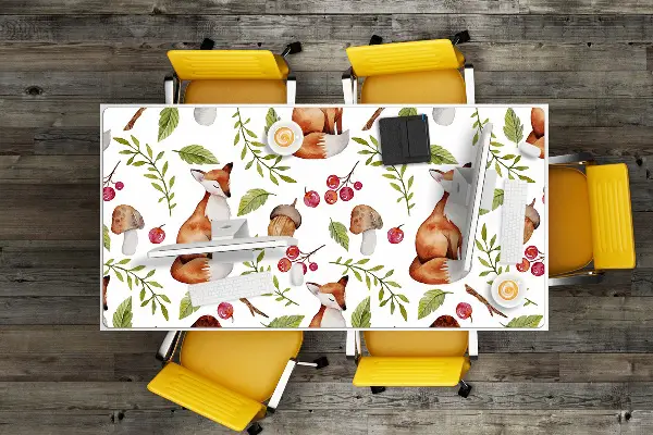Bureau mat Vossen en bosfruit