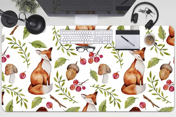 Bureau mat Vossen en bosfruit