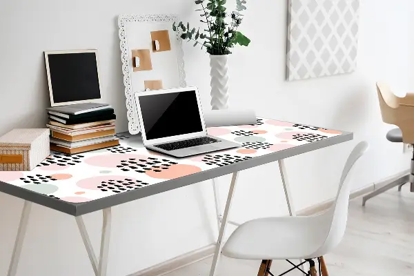 Bureau mat Kleurrijke stippen