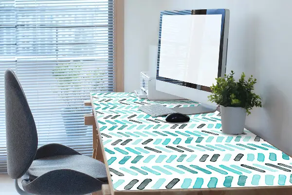 Bureau mat Aquarel met visgraat
