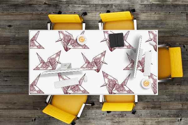 Bureau onderlegger Origami vogels