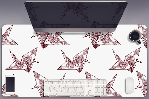Bureau onderlegger Origami vogels