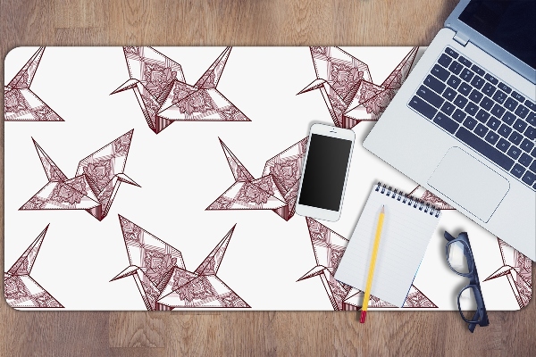 Bureau onderlegger Origami vogels